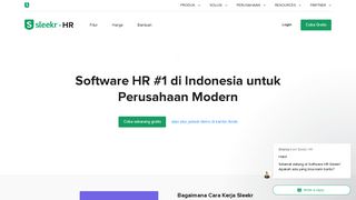 
                            4. Sleekr HR: Software Payroll, HR, Absensi, Terbaik di Indonesia