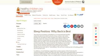 
                            10. Sleep Position: Why Back is Best - HealthyChildren.org