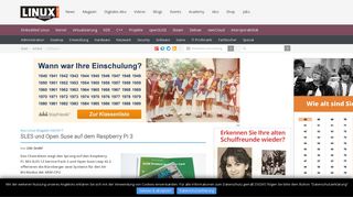 
                            7. SLES und Open Suse auf dem Raspberry Pi 3 - Linux-Magazin