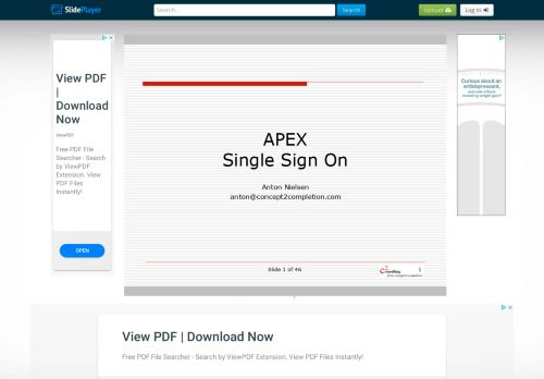 
                            11. Slide 1 of 461 APEX Single Sign On Anton Nielsen - ppt download