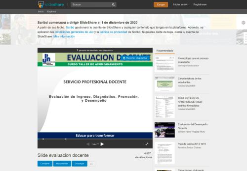 
                            3. Slide evaluacion docente - Slideshare