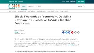
                            12. Slidely Rebrands as Promo.com, Doubling Down on the Success of ...