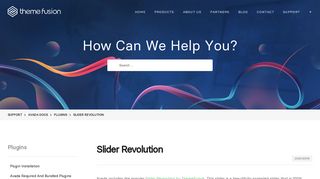 
                            11. Slider Revolution - ThemeFusion