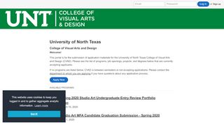 
                            4. SlideRoom: University of North Texas, College of Visual Arts and Design