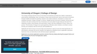 
                            3. SlideRoom: University of Oregon | College of Design