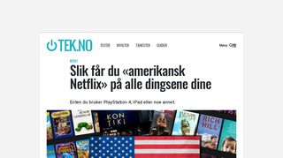 
                            13. Slik får du «amerikansk Netflix» på alle dingsene dine - Tek.no