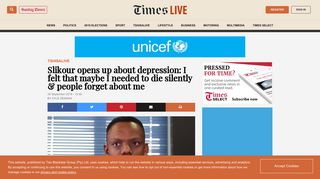 
                            10. Slikour opens up about depression: I felt that maybe I needed to die ...