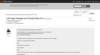 
                            6. slim login manager can not login Slitaz 4.0 « SliTaz Forum