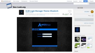 
                            12. SLiM Login Manager Theme: BlueArch - www.box-look.org