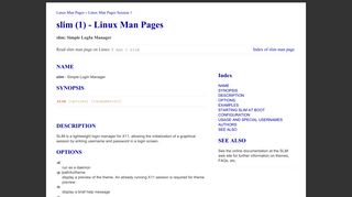 
                            11. slim - Simple LogIn Manager - Linux Man Pages (1) - SysTutorials
