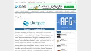 
                            7. Slimspots | AdsWiki - Ad Network Listing, Reviews, ...