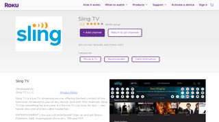 
                            6. Sling TV | Roku Channel Store | Roku