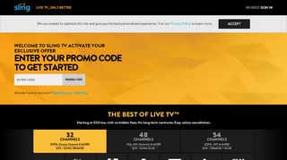 
                            3. Sling TV - Watch Live TV Programming Any Time and Anywhere