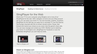 
                            7. Slingbox.com - SlingPlayer for the Web