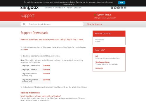 
                            5. Slingbox.com - Support Downloads