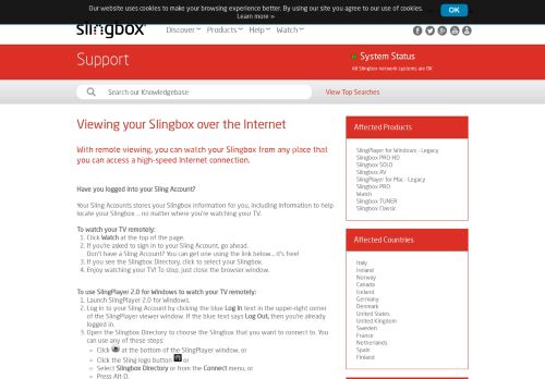 
                            11. Slingbox.com - Viewing your Slingbox over the Internet