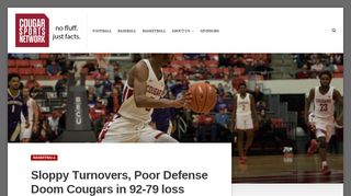 
                            13. Sloppy Turnovers, Poor Defense Doom Cougars in 92-79 ...