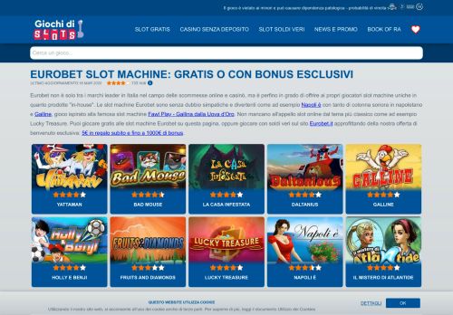 
                            12. Slot Machine Eurobet | Gratis o con Bonus Esclusivi!