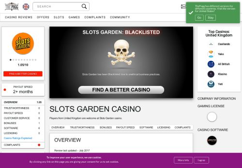 
                            13. Slots Garden Casino Review - Blacklisted | The Pogg