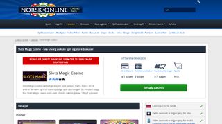 
                            7. Slots Magic casino - online casino uten noen satsningskrav