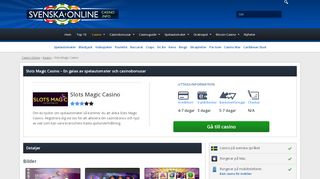 
                            5. Slots Magic Casino – Vi ger dig 100% upp till 1000 kr + 15 FS