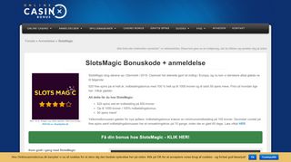 
                            4. → SlotsMagic bonuskode | 580 free spins + 1.000 kr. i bonus februar ...