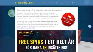 
                            8. SlotsMagic casino - 10 Free spins utan insättning & omsättning