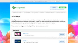 
                            13. SlotsMagic free spins i ett helt år med bonuskod - Freespins.se