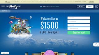 
                            2. Sloty Online Casino - $300 Bonus & 300 Free Spins