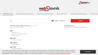 
                            8. Slovenský preklad „login“ | Webslovník.sk