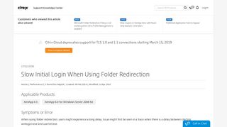 
                            4. Slow Initial Login When Using Folder Redirection - Support & Services