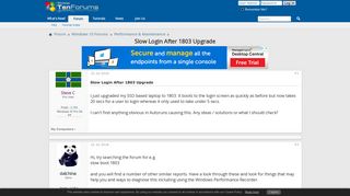 
                            3. Slow Login After 1803 Upgrade - Windows 10 Forums