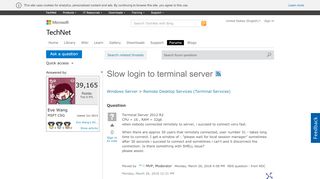 
                            3. Slow login to terminal server - Microsoft