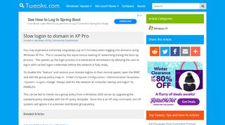
                            7. Slow logon to domain in XP Pro - Tweaks.com
