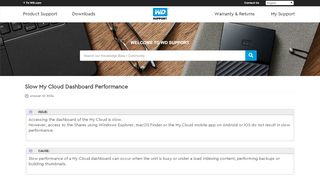 
                            6. Slow My Cloud Dashboard Performance | WD Support