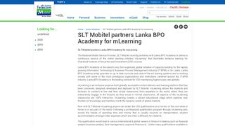 
                            7. SLT Mobitel partners Lanka BPO Academy for mLearning | Mobitel