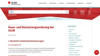 
                            11. SLUB Dresden: Haus- und Benutzungsordnung der SLUB