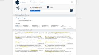 
                            9. sludge drainage - German translation – Linguee