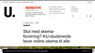 
                            13. Slut med skema-forvirring? KU-studerende laver online skema til alle