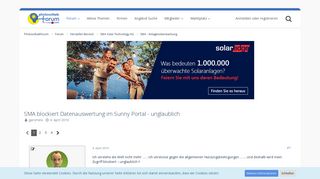 
                            11. SMA blockiert Datenauswertung im Sunny Portal - unglaublich ...