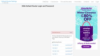 
                            10. SMA Default Router Login and Password - Clean CSS