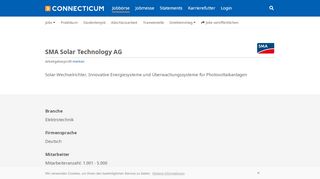 
                            11. SMA Solar Technology | Arbeitgeber - Karriere - Profil - Connecticum