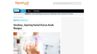 
                            7. Smaboy, Jejaring Sosial Karya Anak Bangsa - Teen | Kapanlagi.com