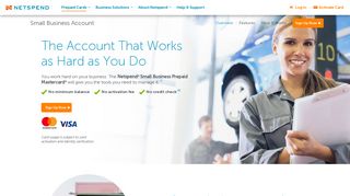 
                            6. Small Business Account | Netspend Business Prepaid Debit Card