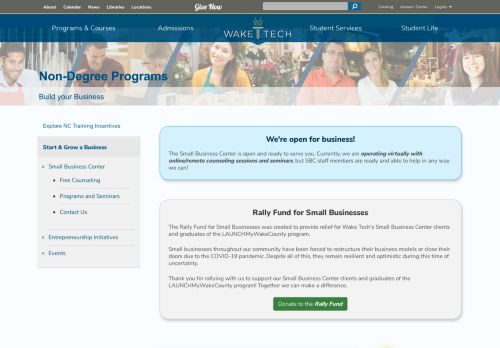 
                            13. Small Business Center | Wake Technical Community College