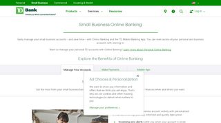 
                            1. Small Business Online Banking | TD Bank