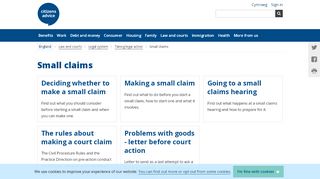 
                            5. Small claims - Citizens Advice