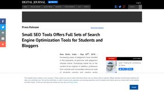 
                            13. Small SEO Tools Offers Full Sets of Search Engine Optimization Tools ...