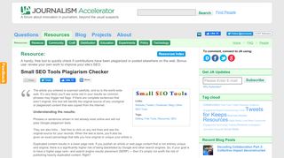 
                            6. Small SEO Tools Plagiarism Checker - Journalism Accelerator