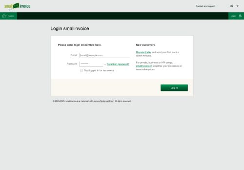 
                            1. smallinvoice - Die online Rechnungsverwaltung